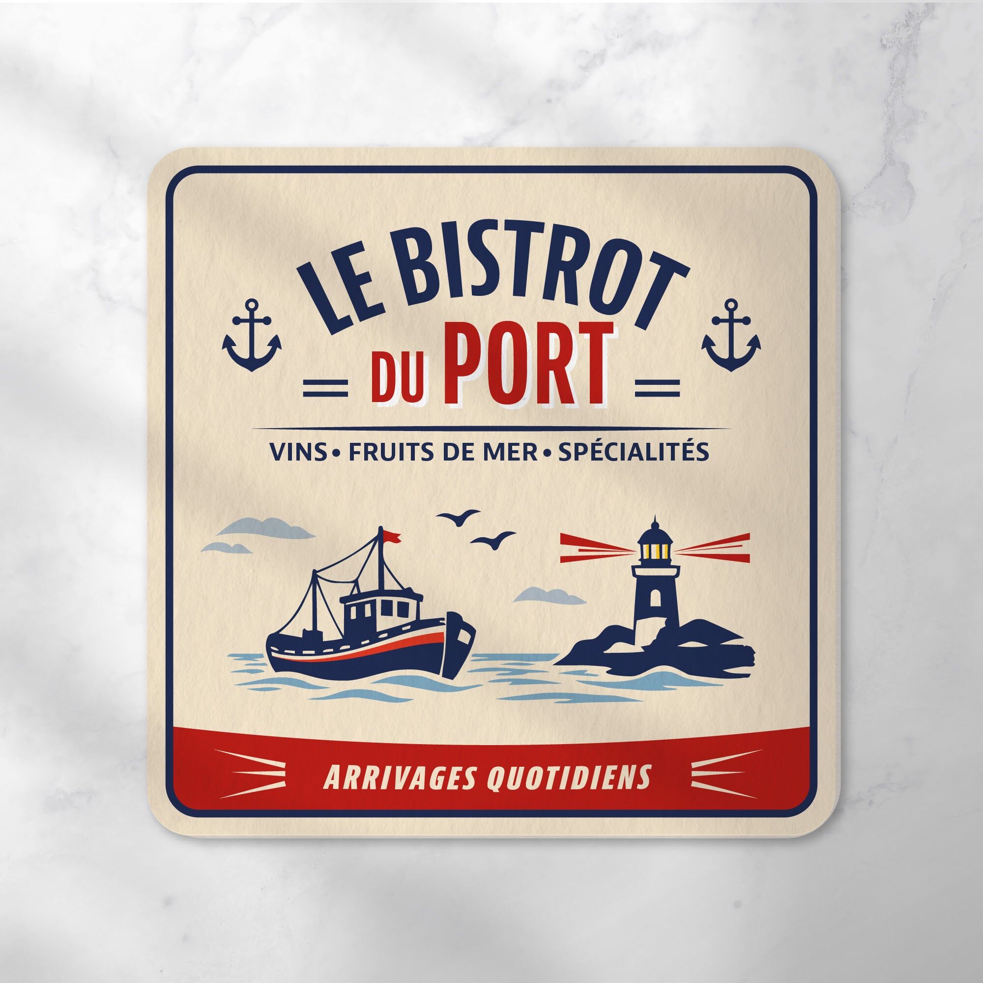 Coasters | Le Bistrot du Port (x6)