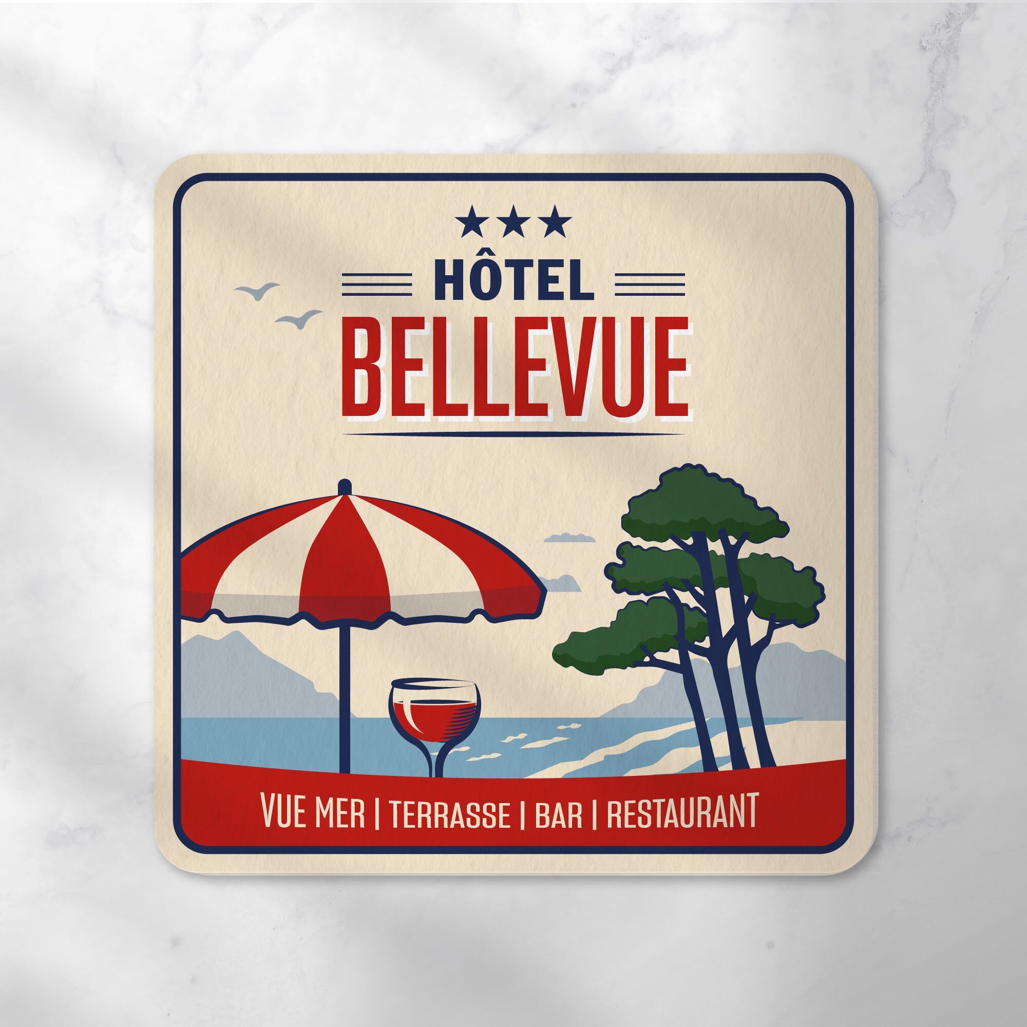 Coasters | Hotel Bellevue (x6)