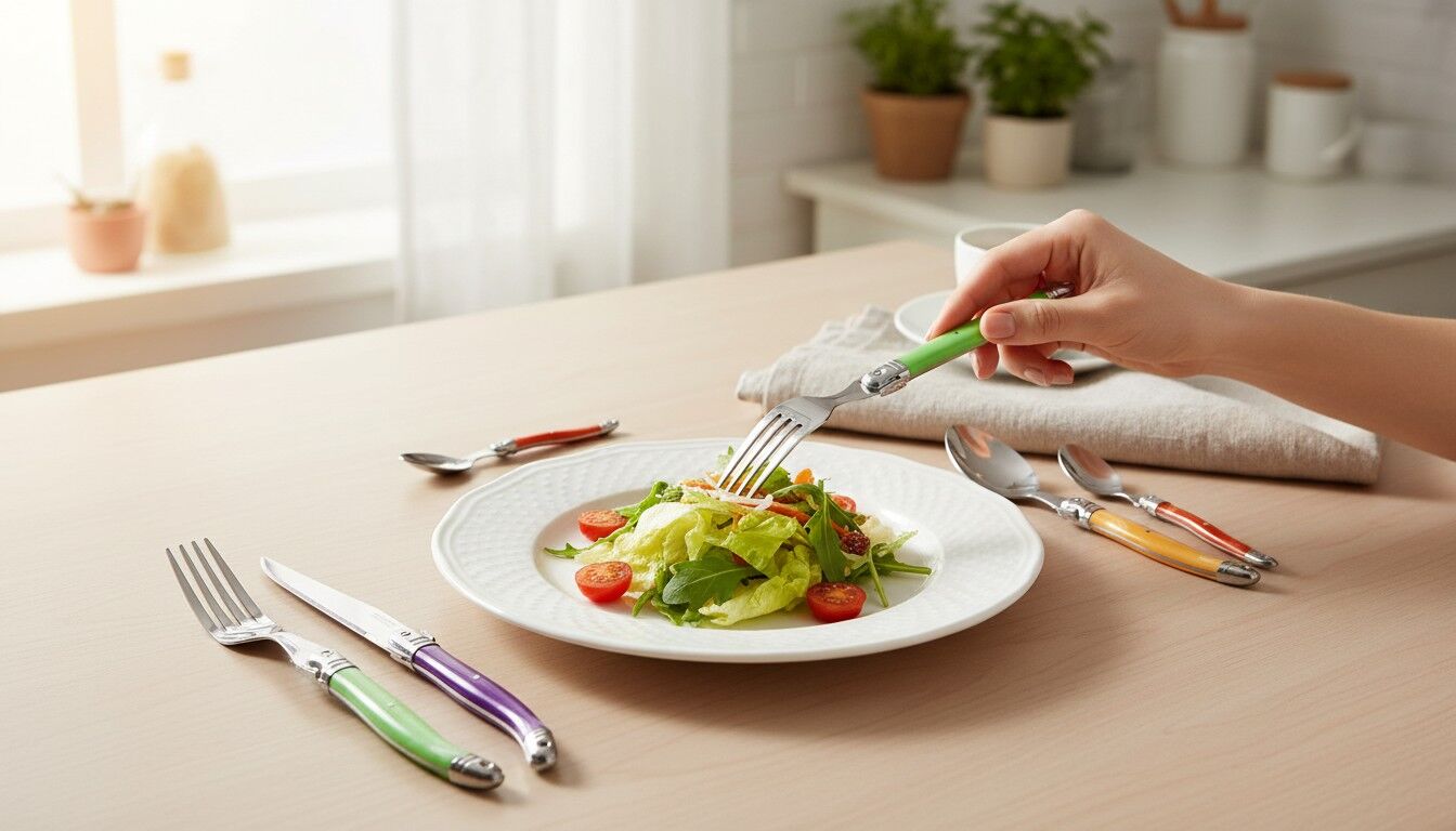 Laguiole Heritage Besteckset – Farbige Griffe – 24-teilig