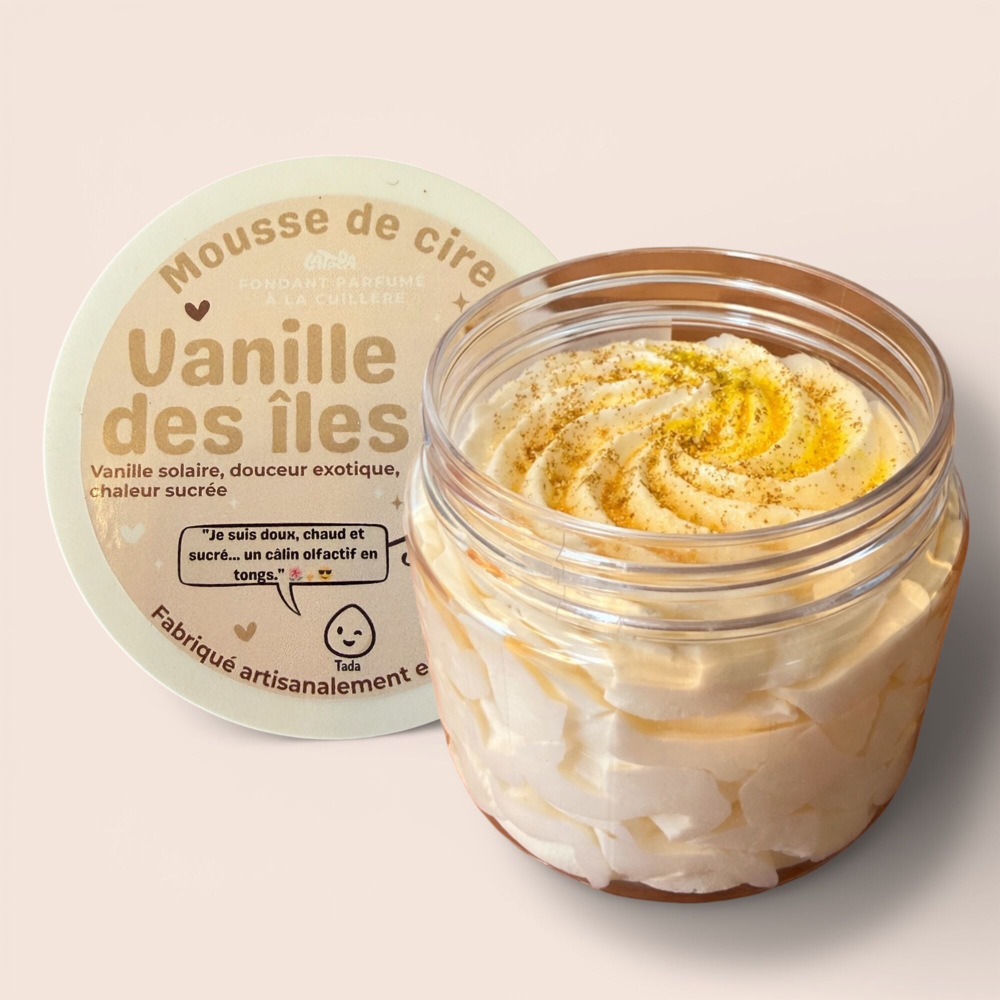 Island Vanilla Scented Wax Mousse Melt – Handcrafted Creamy Melt 100ml