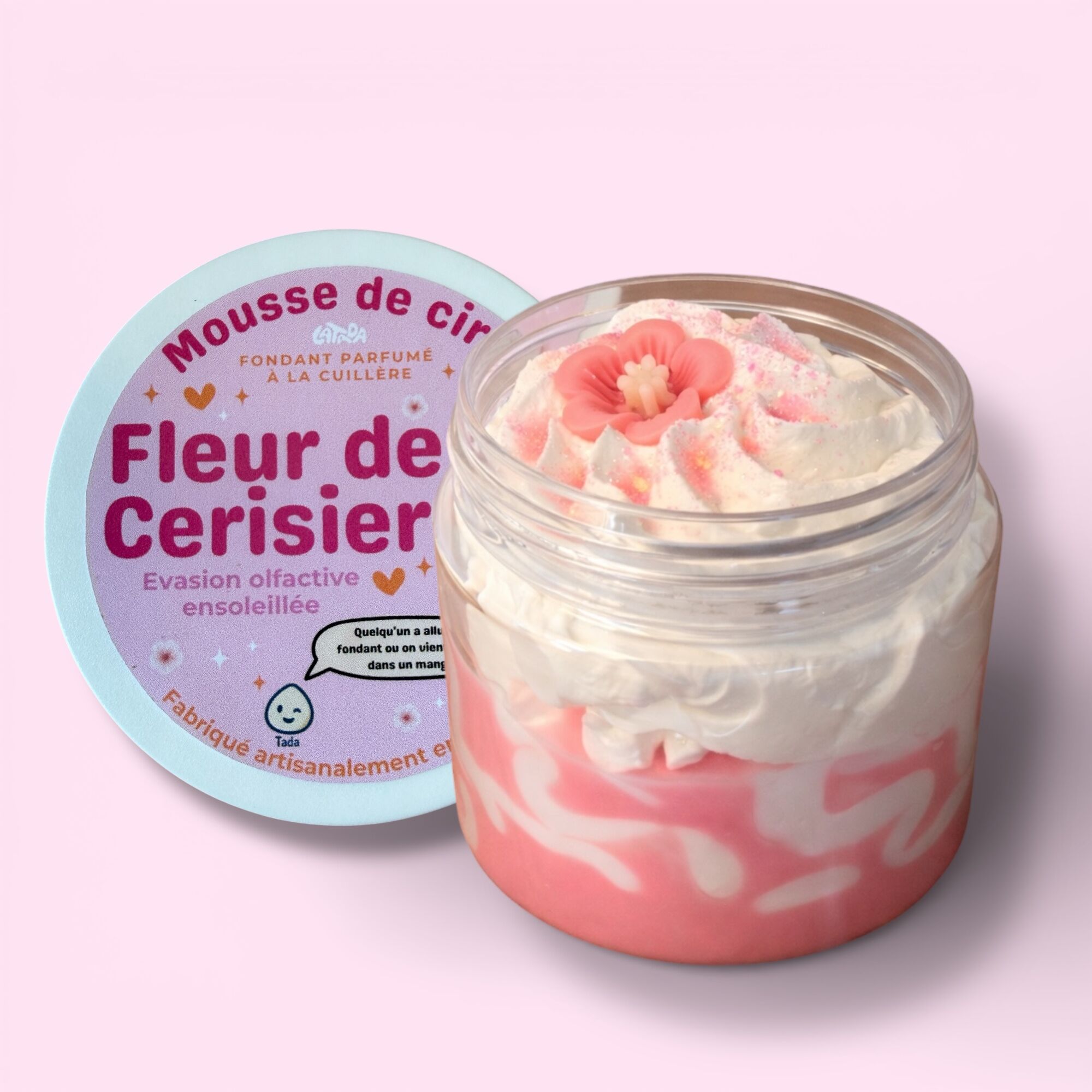 Mousse di cera profumata ai fiori di ciliegio - Cera cremosa artigianale da 100 ml