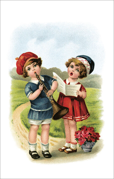 Klarinetten-Postkarte