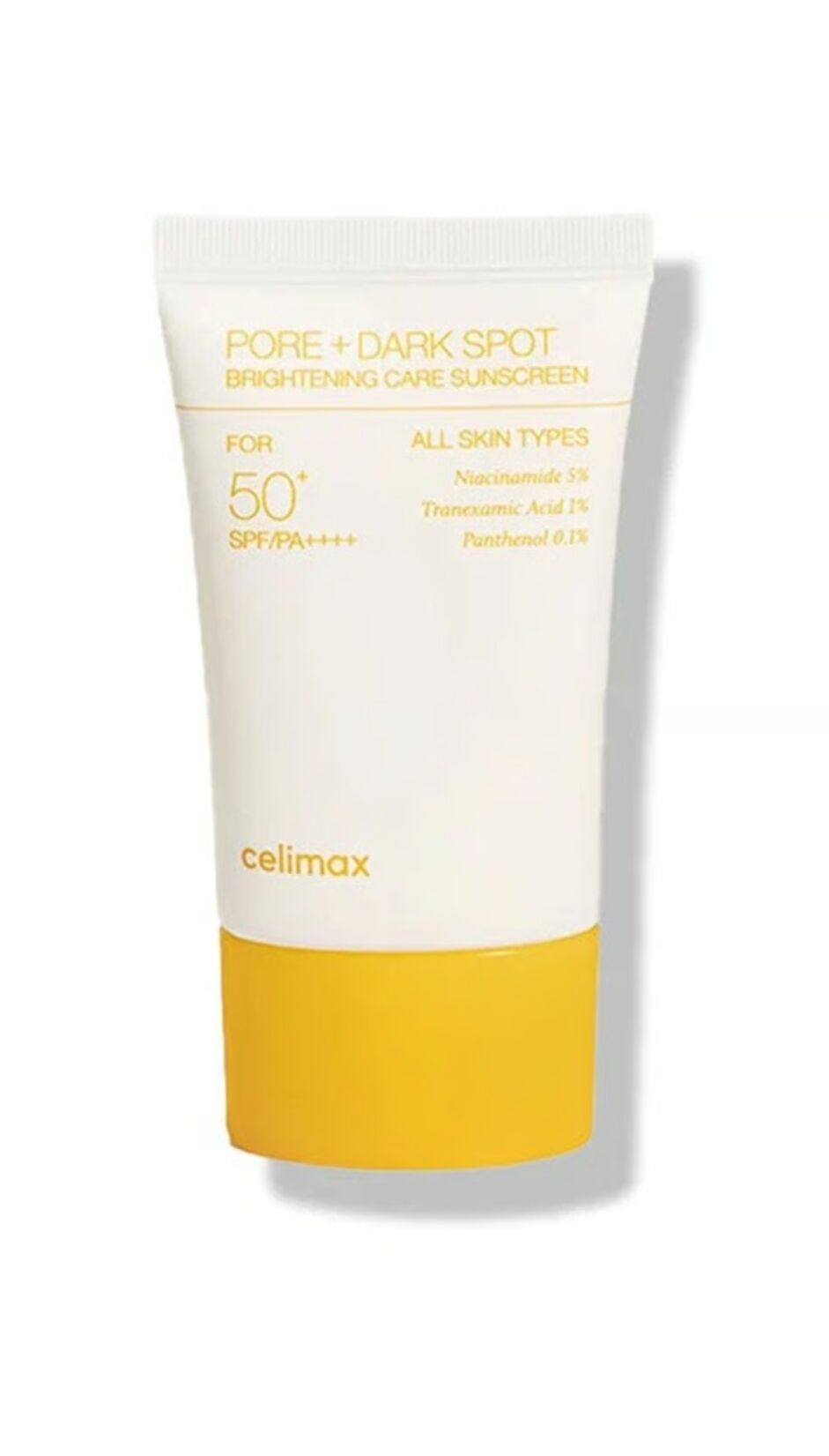CELİMAX Porenverfeinernde und aufhellende Sonnenschutzcreme für dunkle Flecken, 50 ml
