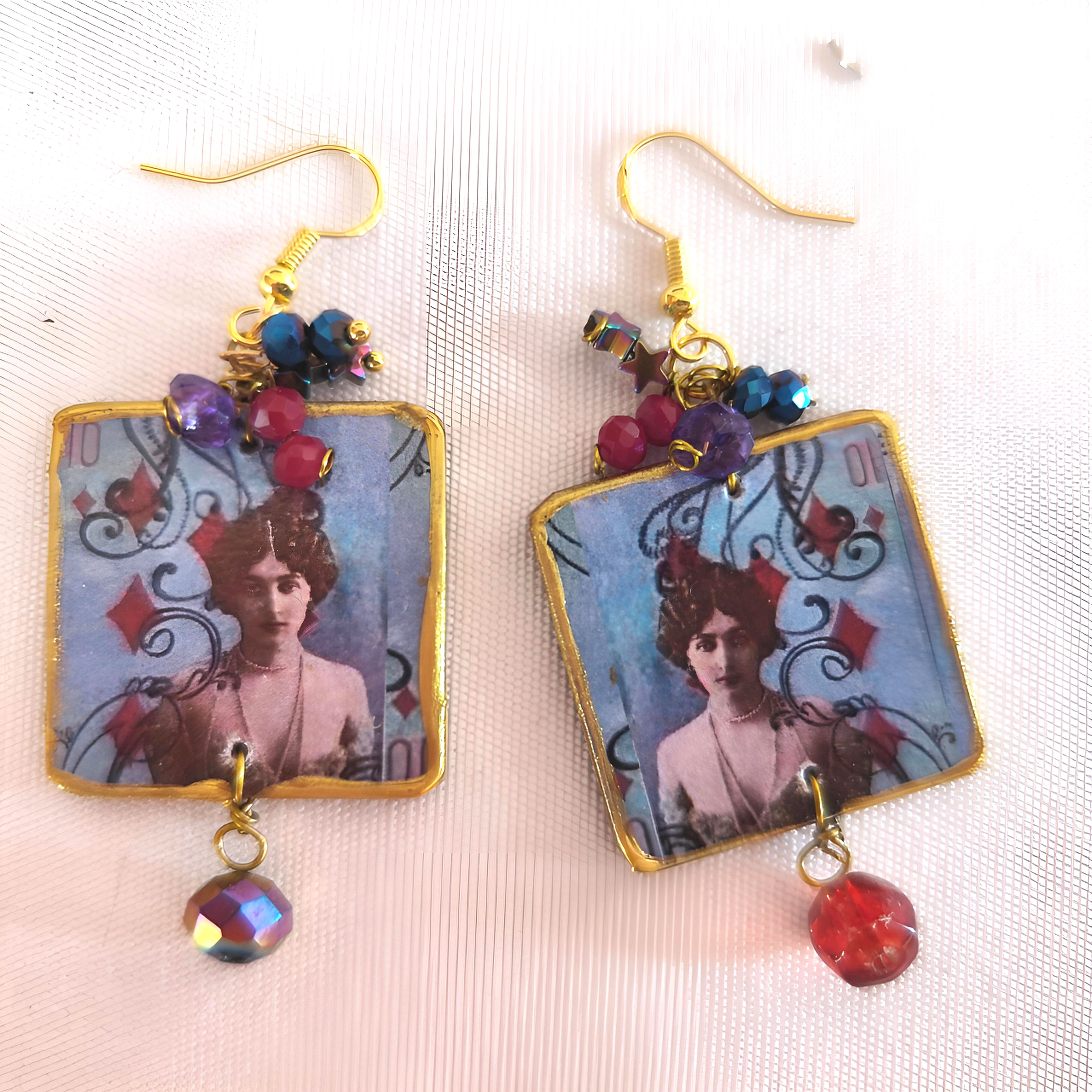 Vintage-Ohrringe, inspiriert von Lina