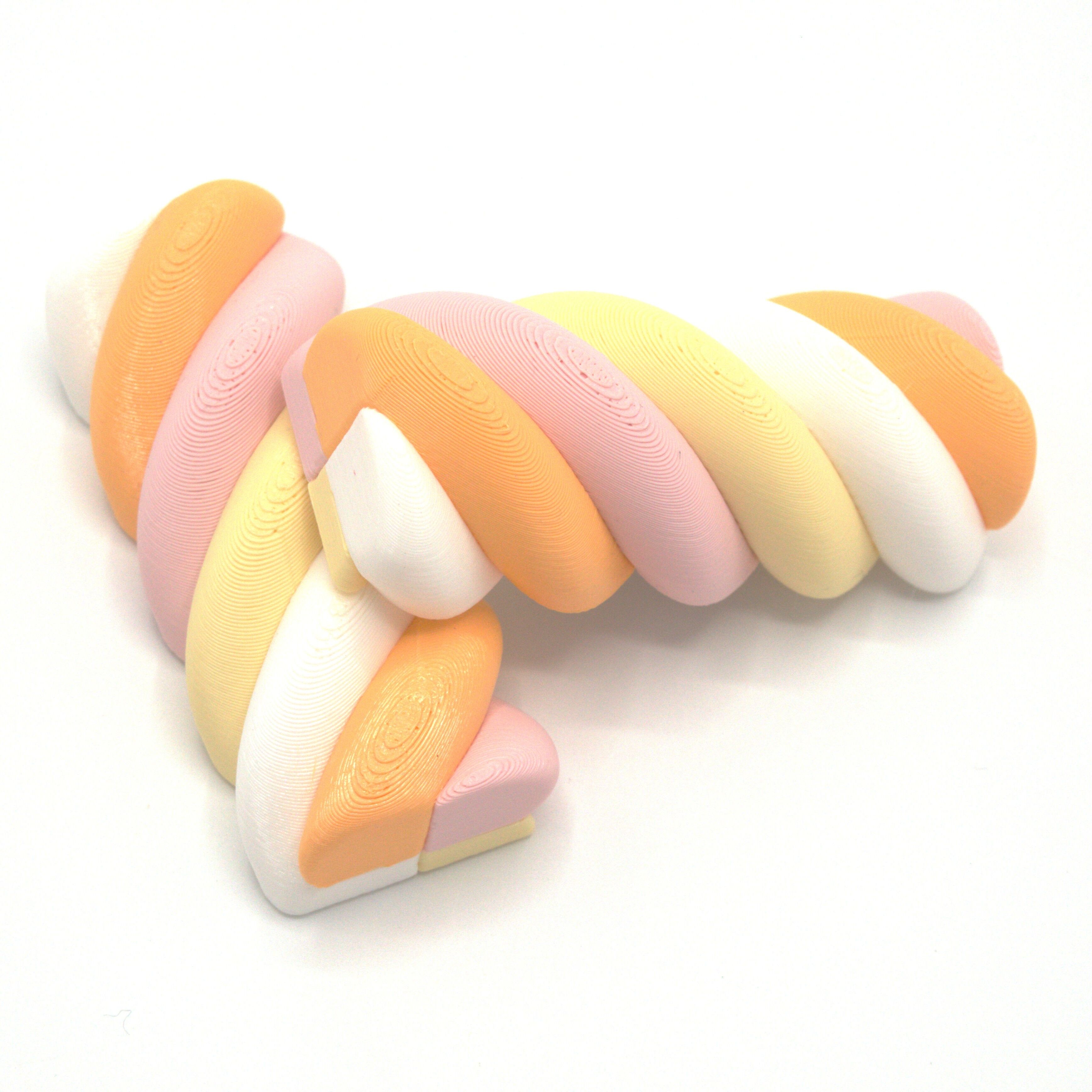 Bonbons magnétiques, torsadés en 4 couleurs avec orange