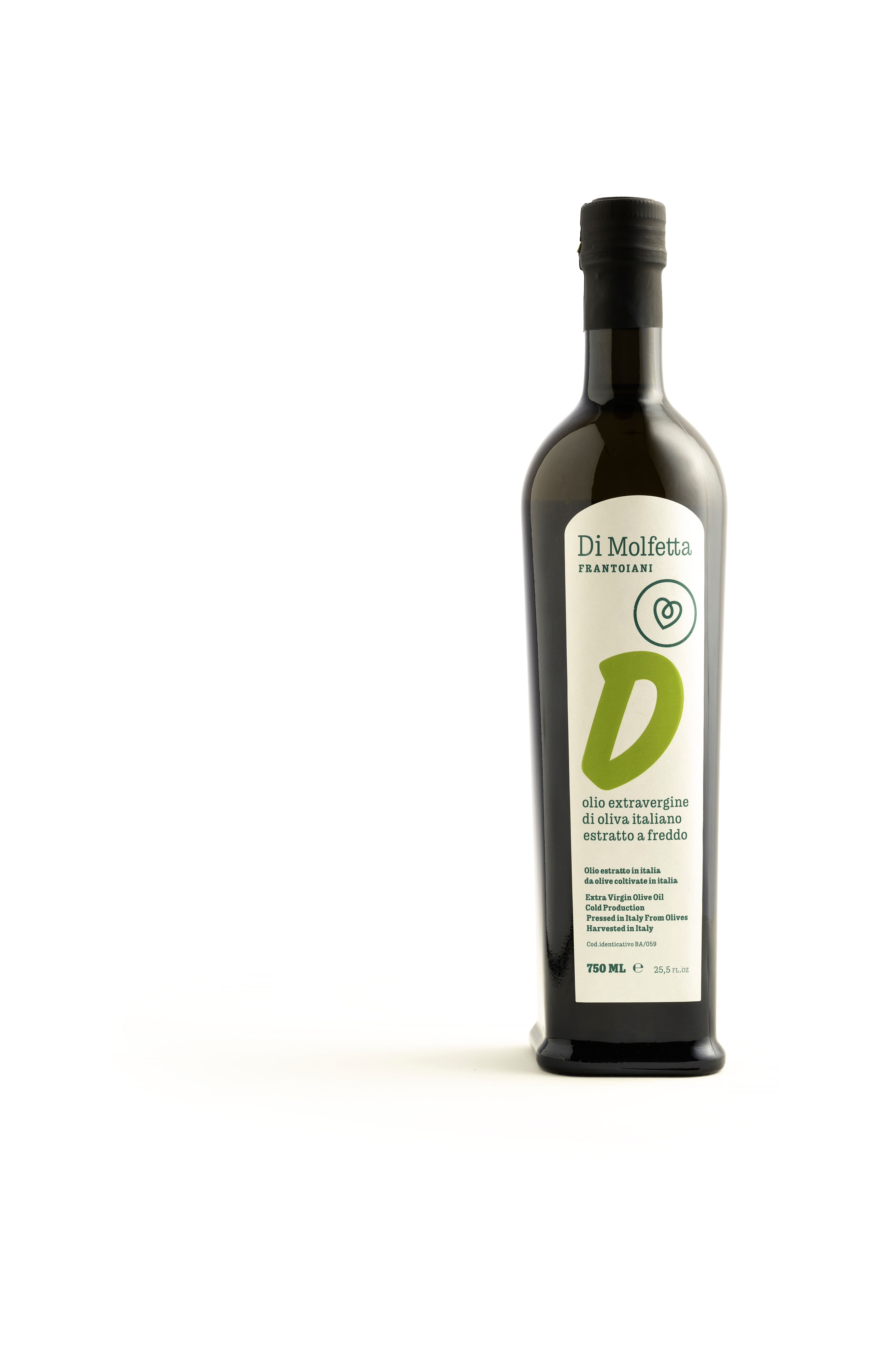 Extra virgin olive oil 750 ml bottle "D" delicate - 100% ITALIAN PRODUCT
