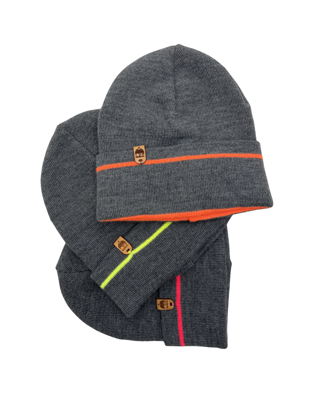 CONFEZIONE SCOPERTA 3 CAPPELLI Grigio / Striscia fluorescente