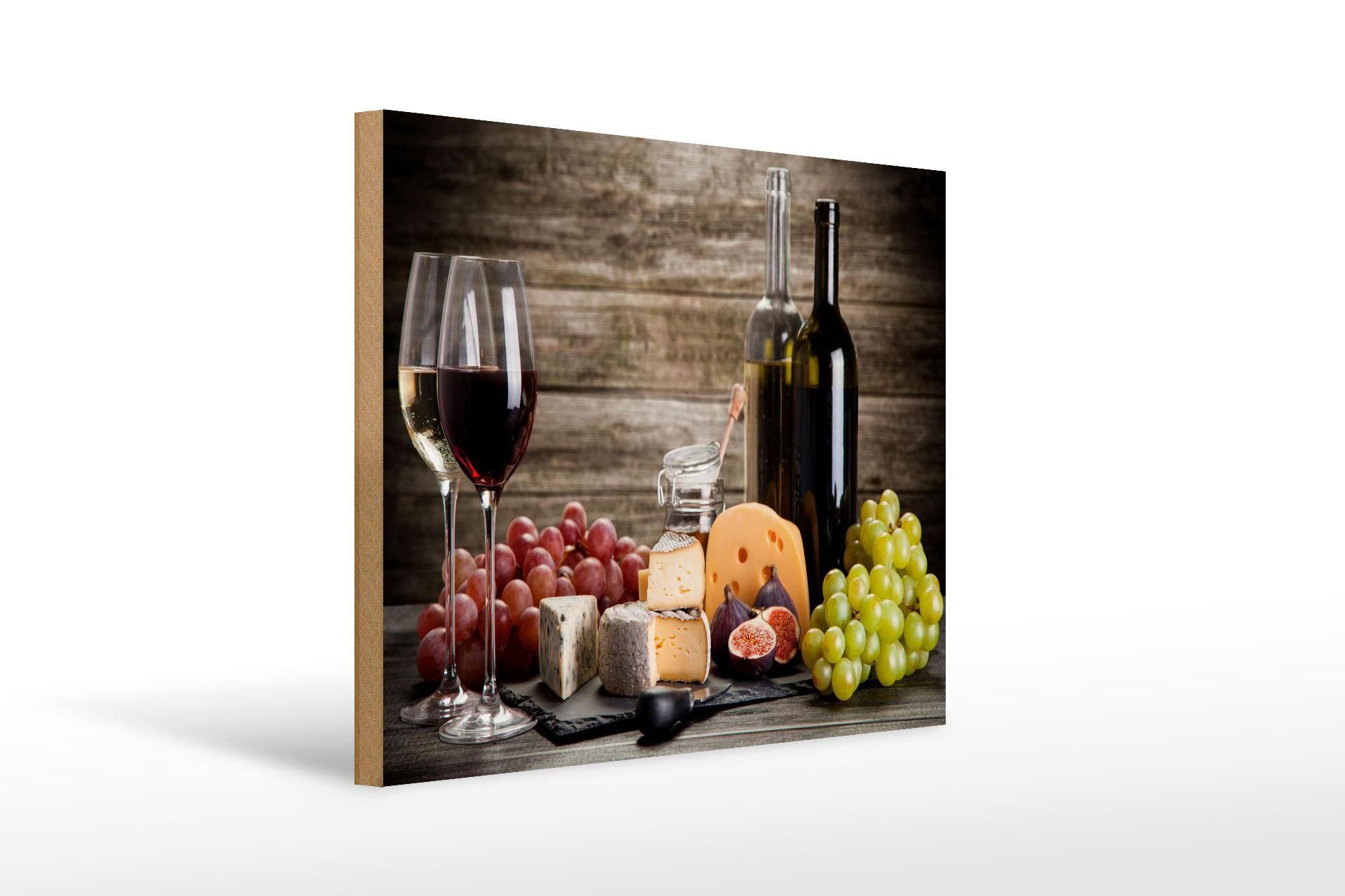 Wooden sign "Drinking" 30x40 cm Wine and cheese board decorative sign