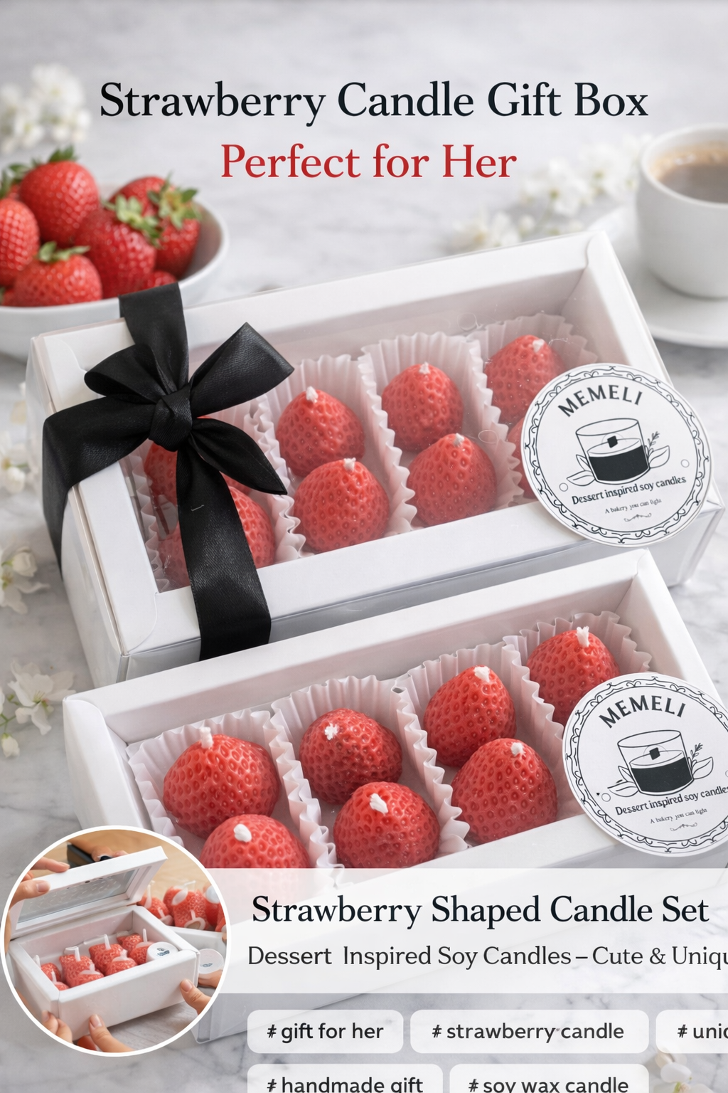 Strawberry Candles (8 pack)