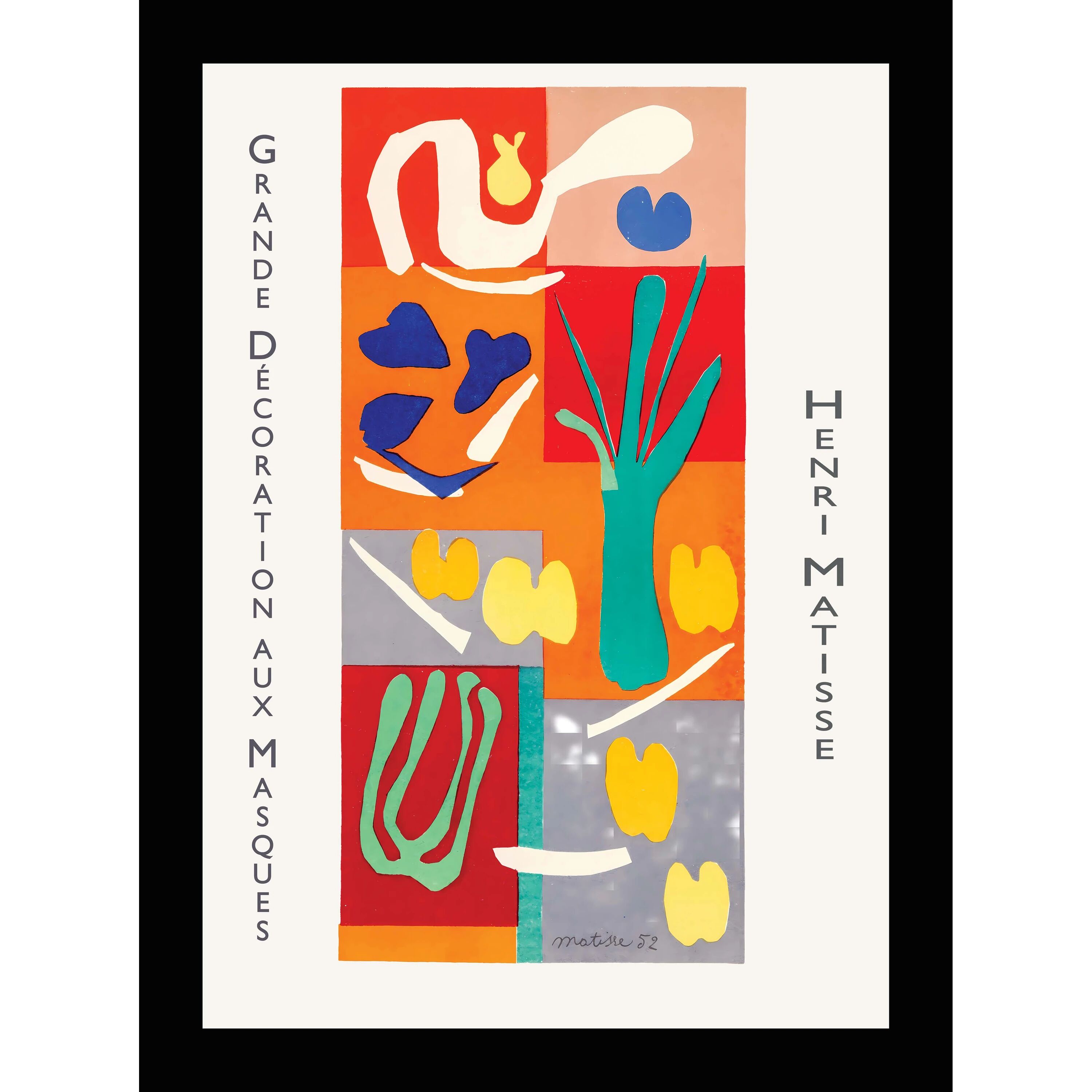 Grande Décoration aux Masques, Henri Matisse, 1952