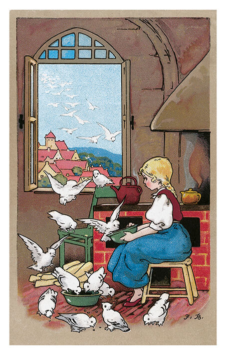 Carte postale les colombes