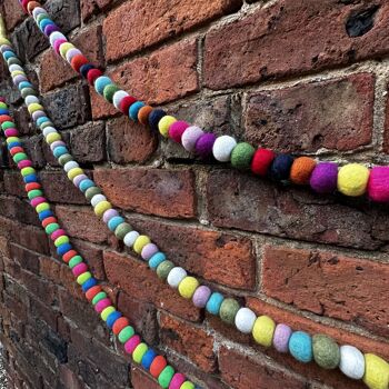 Décoration de maison de guirlande de bulles de néon de feutre biodégradable fait à la main 3