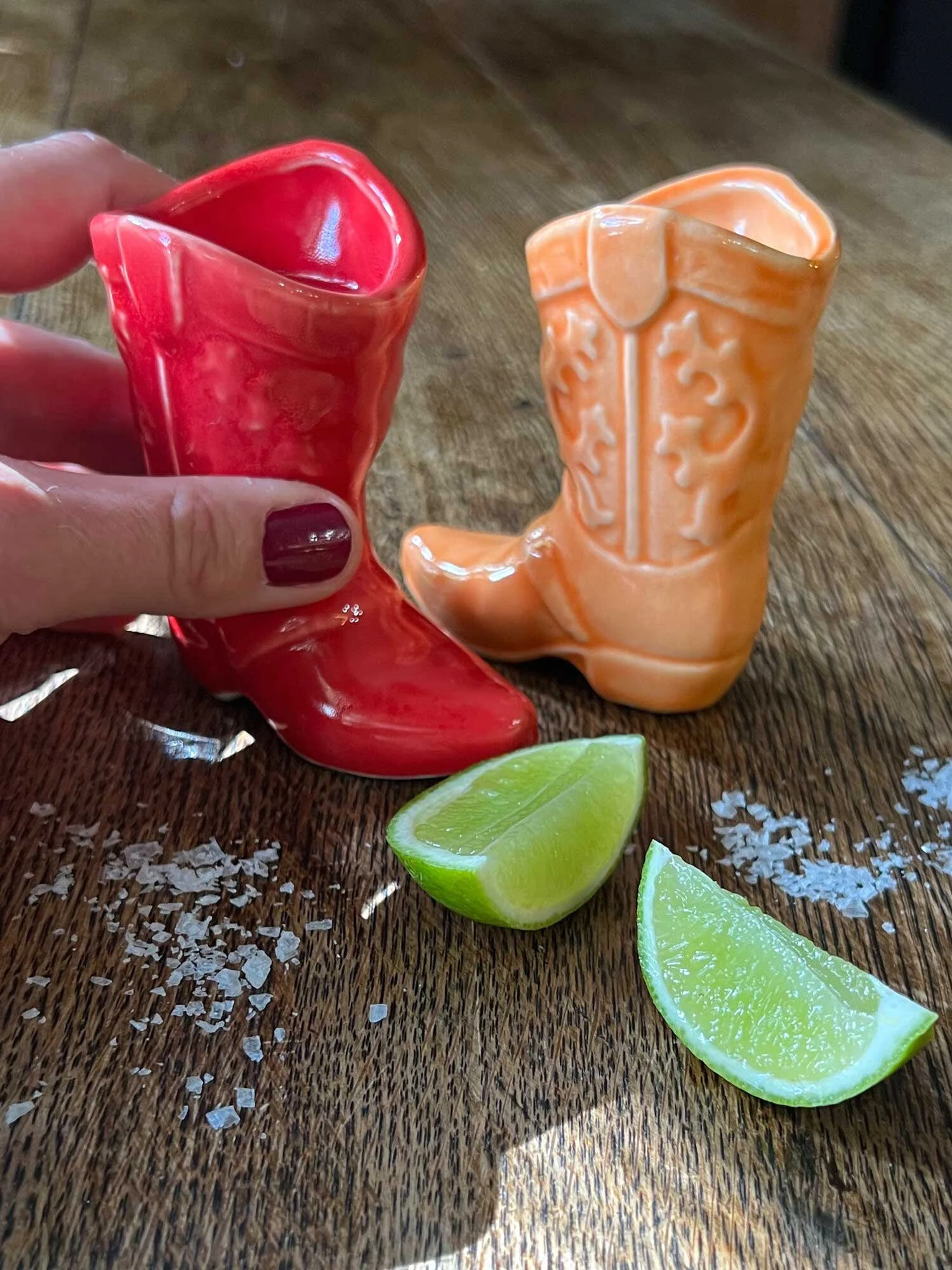 Cowboy Boot Shot Glasses – Handmade Ceramic Gift Set (Set of 2)