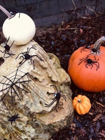 Feutre fait à la main Fair Trade Spooky Spiderweb Hanging Halloween Décoration 3