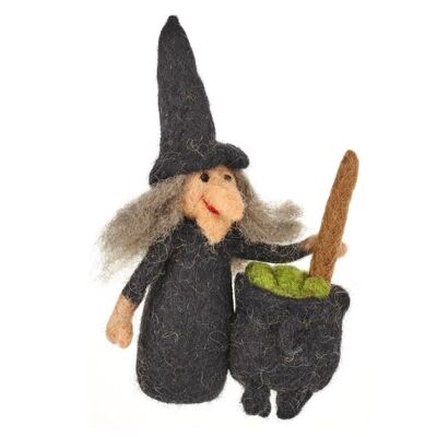 Handmade Wanda the Witch Biodegradable Halloween Decoration