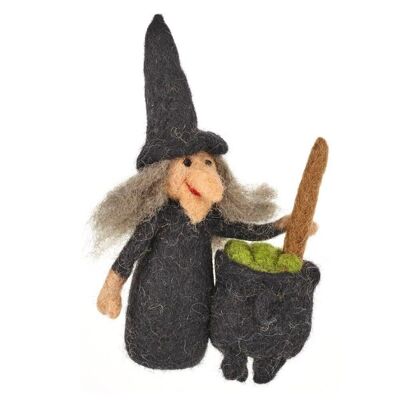 Décoration d'Halloween biodégradable faite à la main par Wanda la sorcière