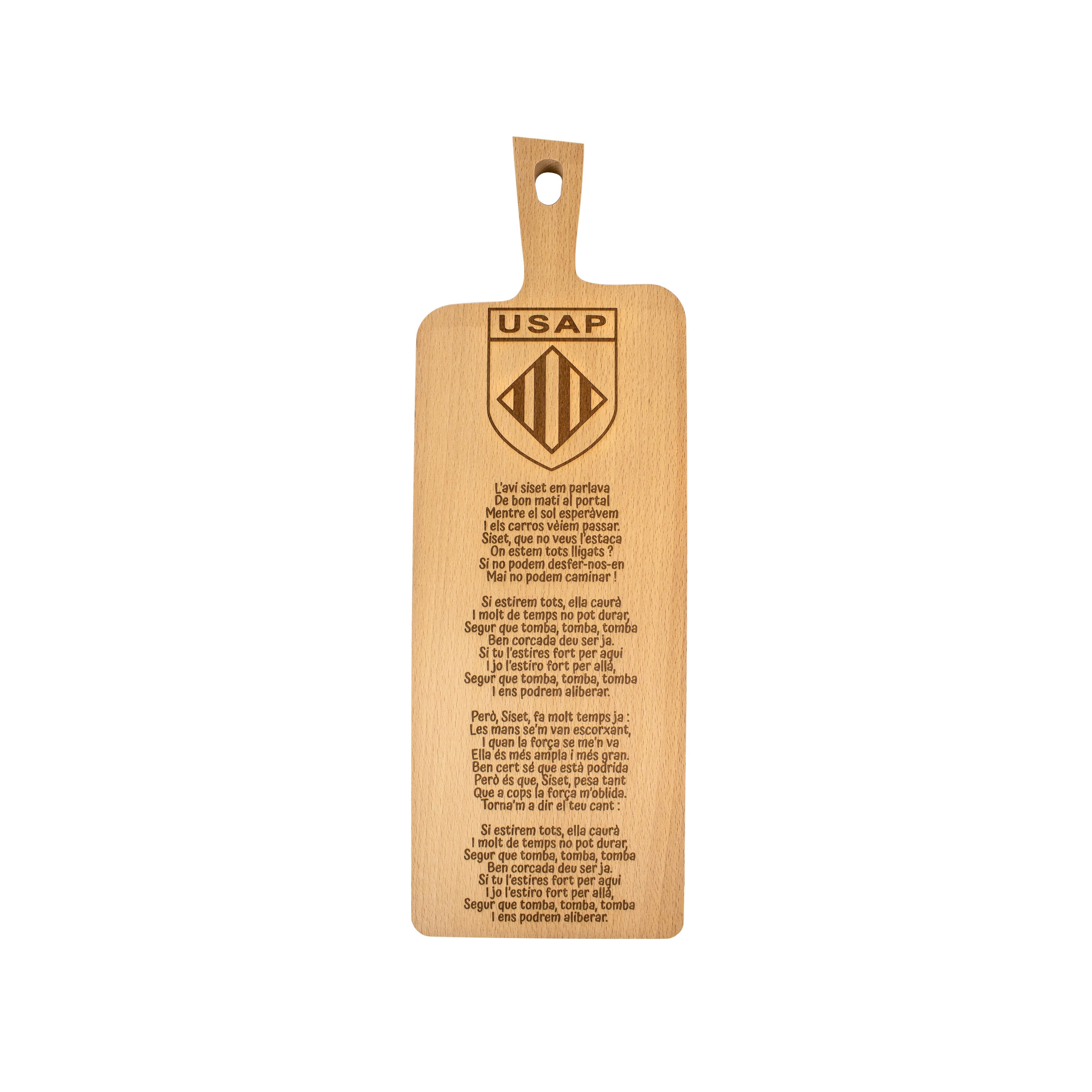 Beechwood cutting board – Perpignan anthem – supporter gift – rugby fan gift – Christmas gift – birthday gift