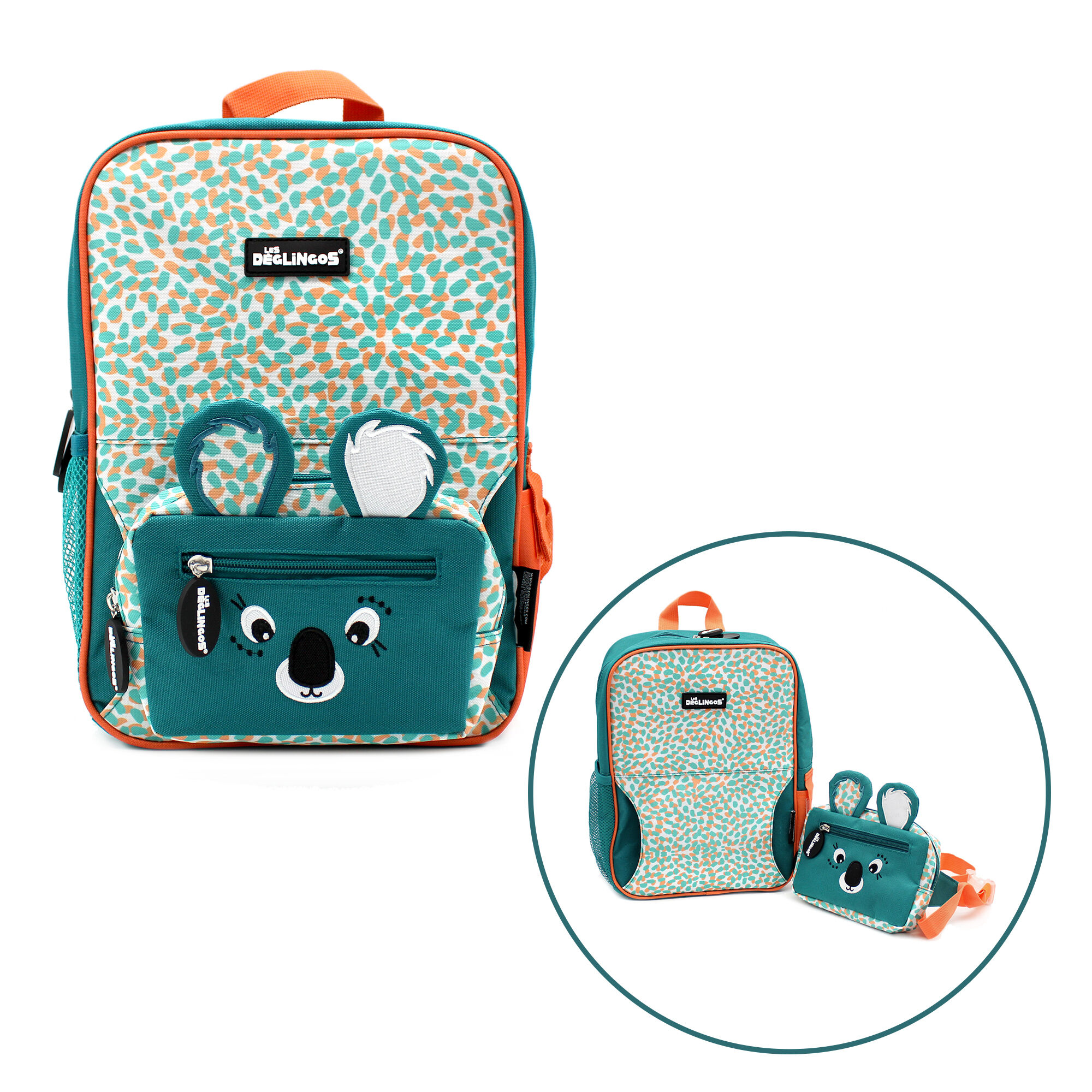 LES ALINGOS - ZAINO 2 IN 1 CON BORSA A VENTAGLIO BERLINGOS THE KOALA