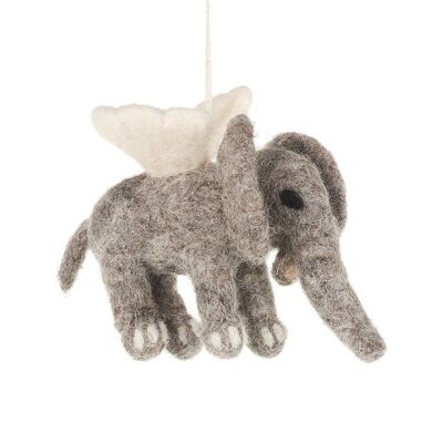 Handmade Felt Biodegradable Hanging Flying Elephant Decoration