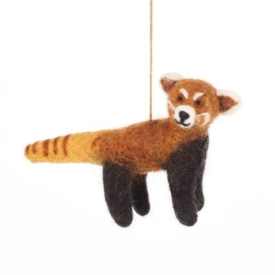 Handgemachte Filz biologisch abbaubare hängende rote Panda Safari Dekoration
