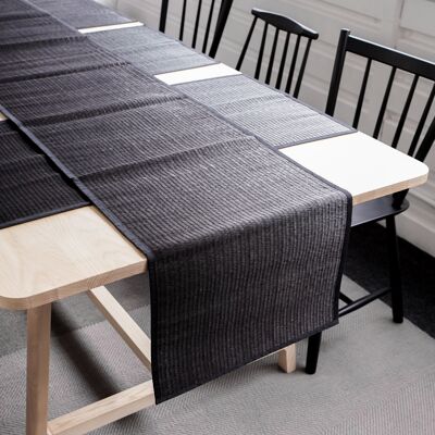 Black Reed Table Runner