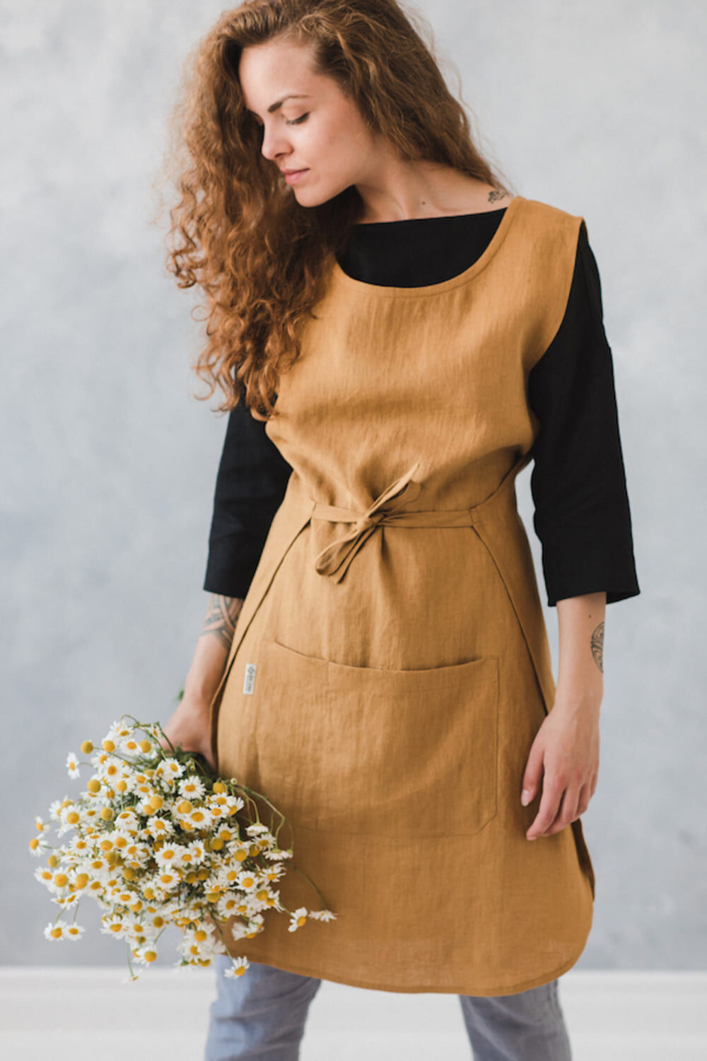 Linen BBQ Apron in Various Colors