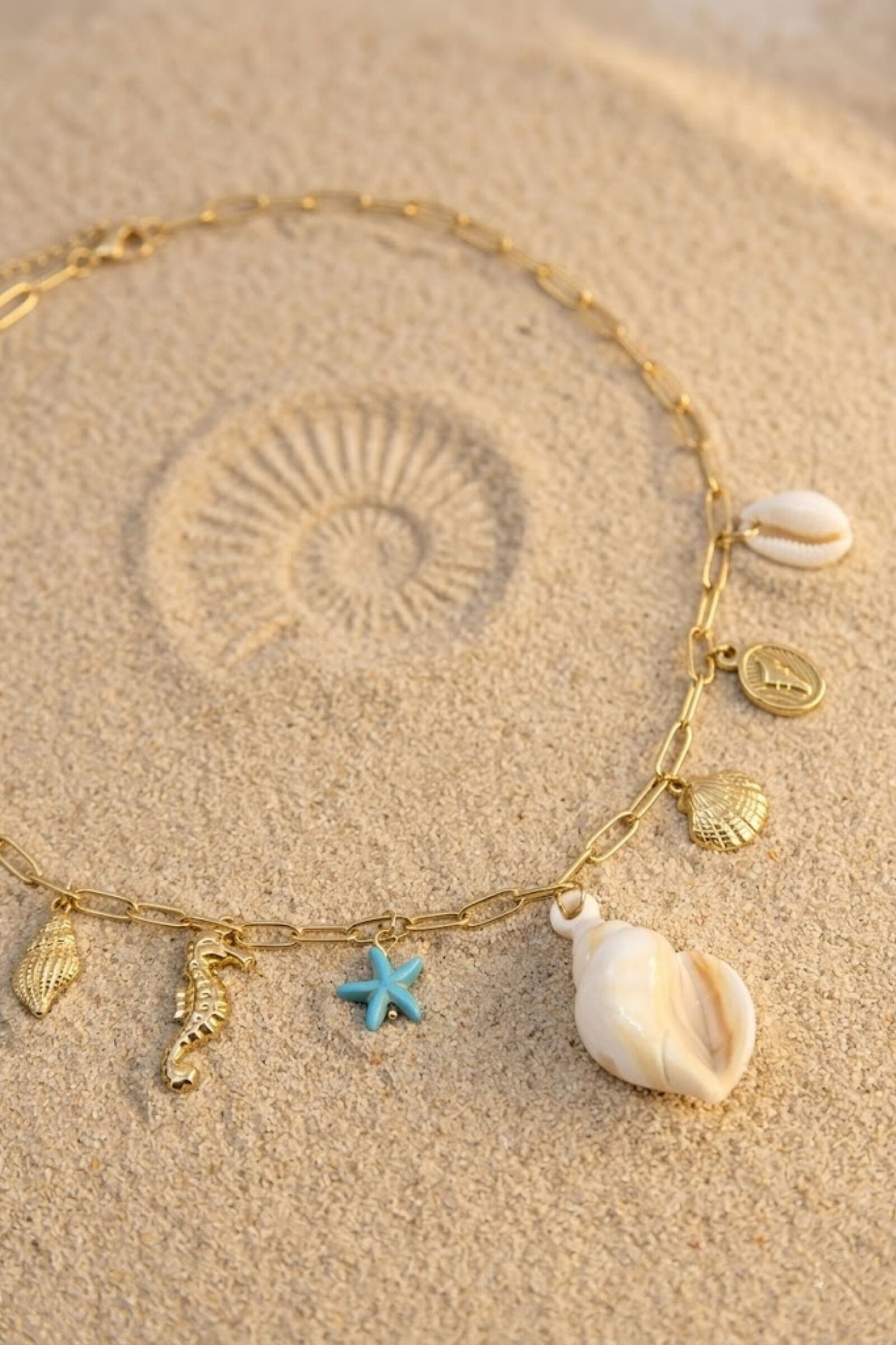 Collier coquillages acier inoxydable – Esprit bord de mer