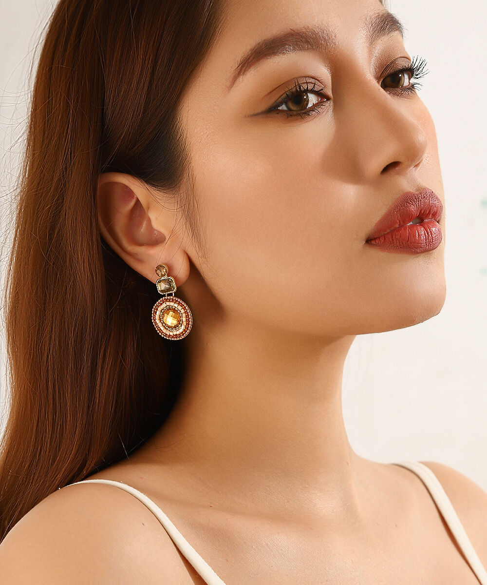 Boucles d’oreilles à clou médaillon– 26PEBOL019