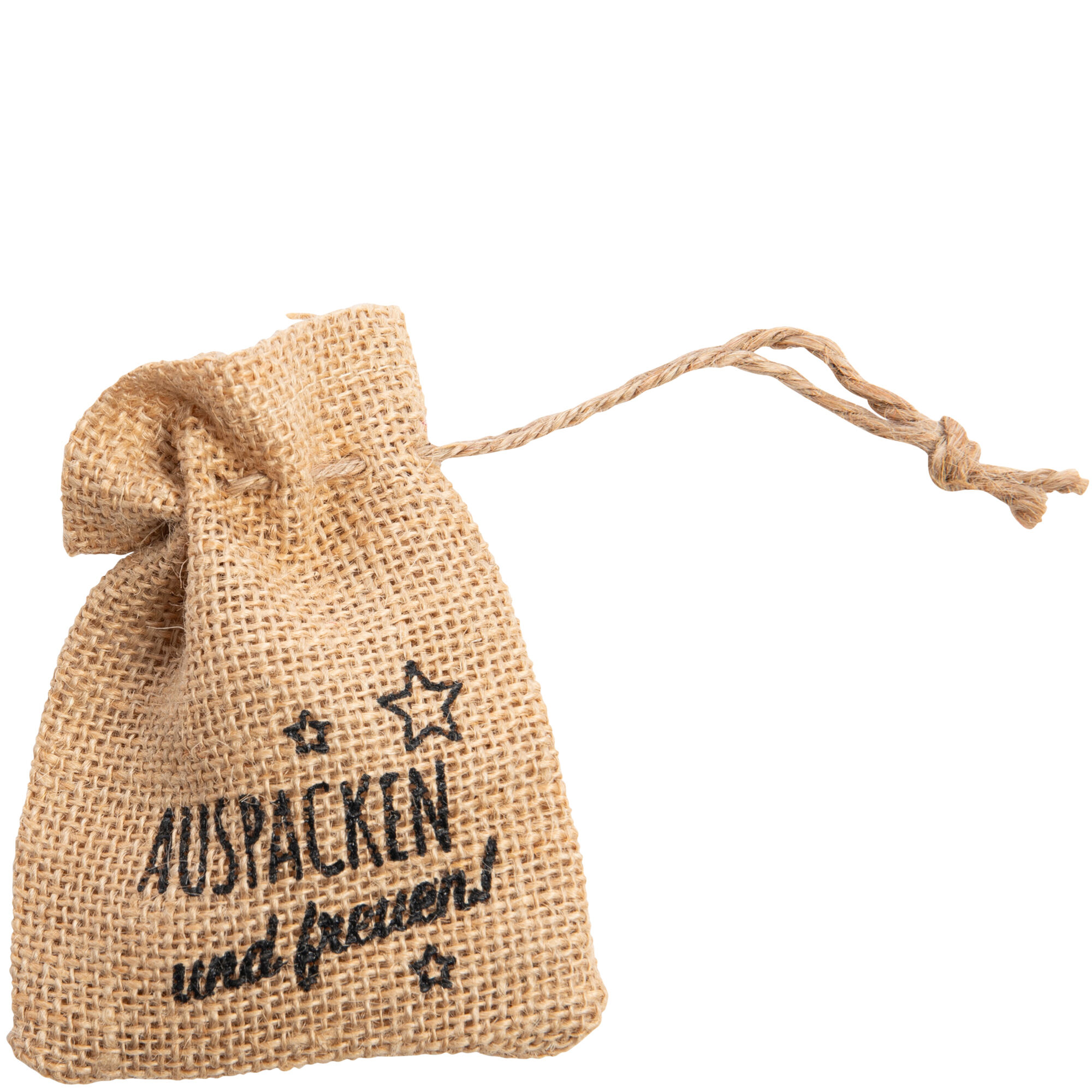 Unpacking a jute bag, L36cm, H48cm, natural