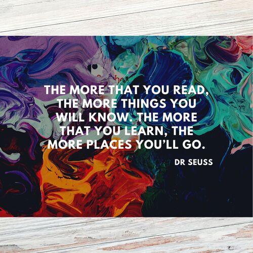 Dr Seuss Literary Quote Postcard