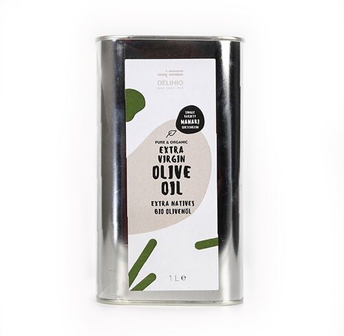 Organic Extra Virgin Olive Oil MANAKI,  9 x 1 l Dose