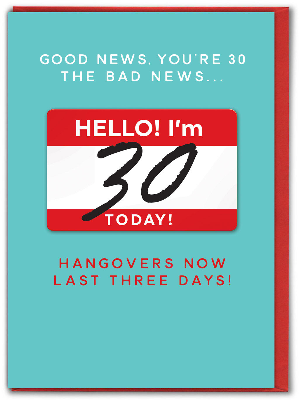 Funny Milestone Age Card - 30th Birthday by Brainbox Candy