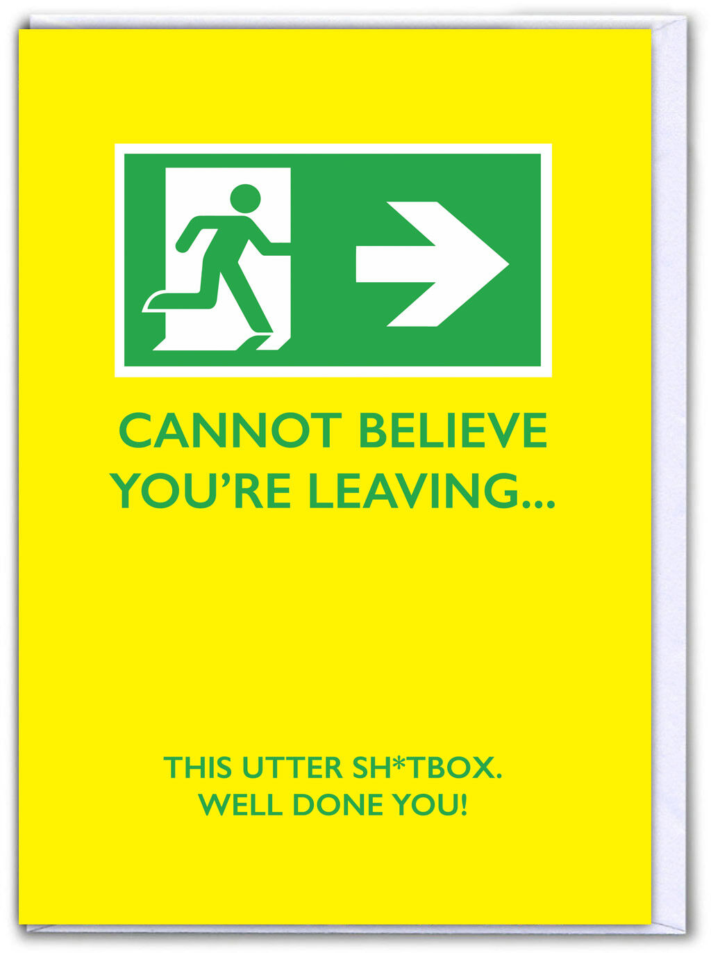 Funny Large Leaving Card - Leaving Shitbox by Brainbox Candy