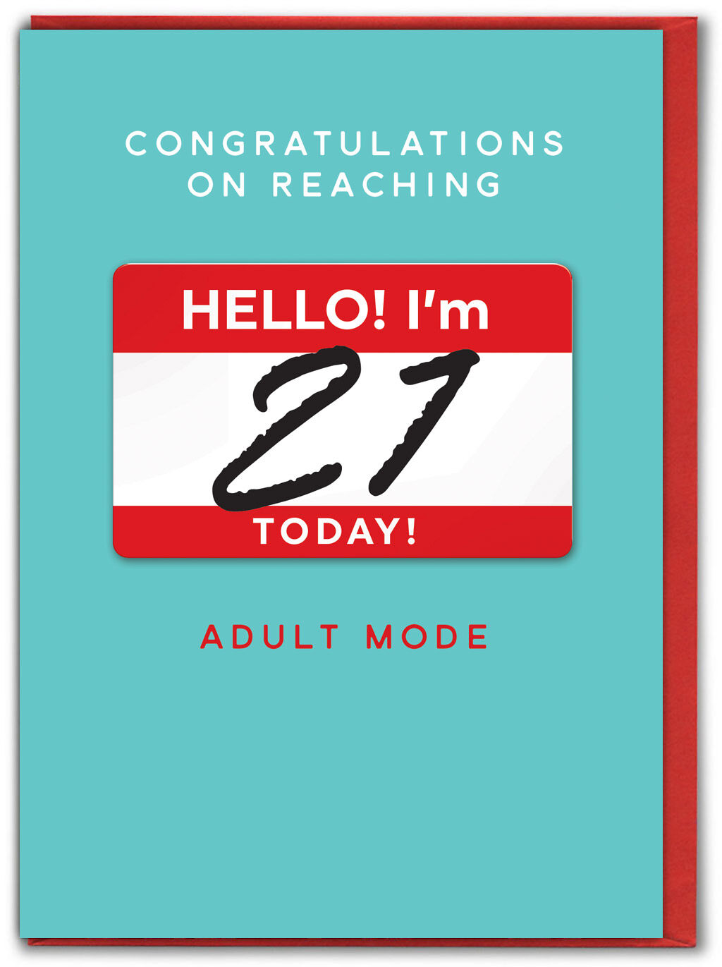 Funny Milestone Age Card - 21st Birthday by Brainbox Candy