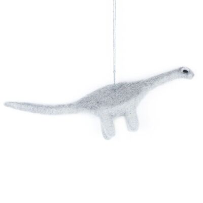 Dinosaurios de fieltro hechos a mano Colgantes Decoración biodegradable Diplodocus
