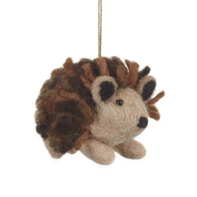 Handgemachte Filz Brown Hedgehog Hanging Biologisch abbaubare Dekoration