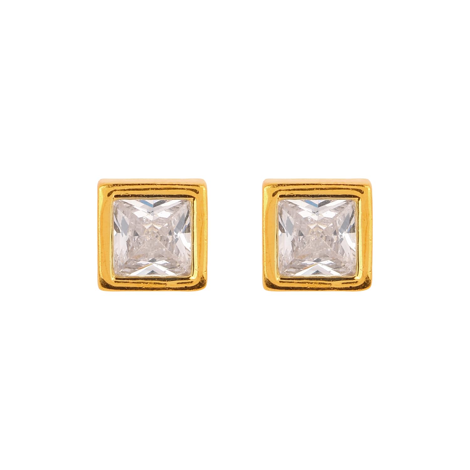 Zircon Stud Earrings – Fine Jewelry – 925 Sterling Silver Hypoallergenic – 1 Pair
