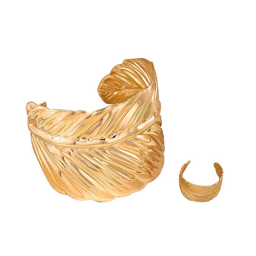 Fashion Jewelery Set – Ring & Bracelet Combo – Gold Plated Alloy – Retail Gifting
