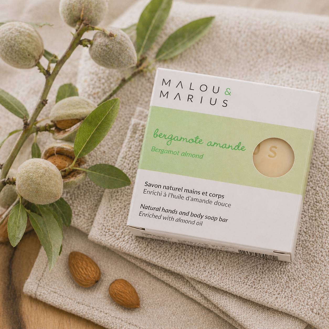 SAVON CORPS  BERGAMOTE AMANDE 100g