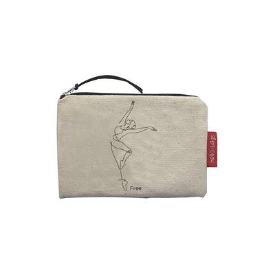 Portamonete / Portafoglio / Portacarte, 100% Cotone, modello "Free".