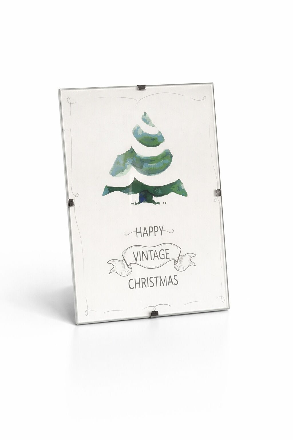 Fröhliche Vintage-Weihnachts-Fotorahmen 10x15cm