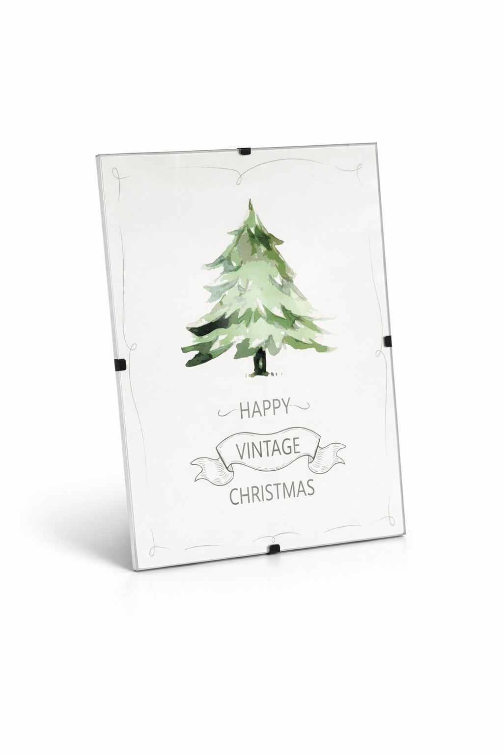 Fröhliche Vintage-Weihnachts-Fotorahmen 13x18cm