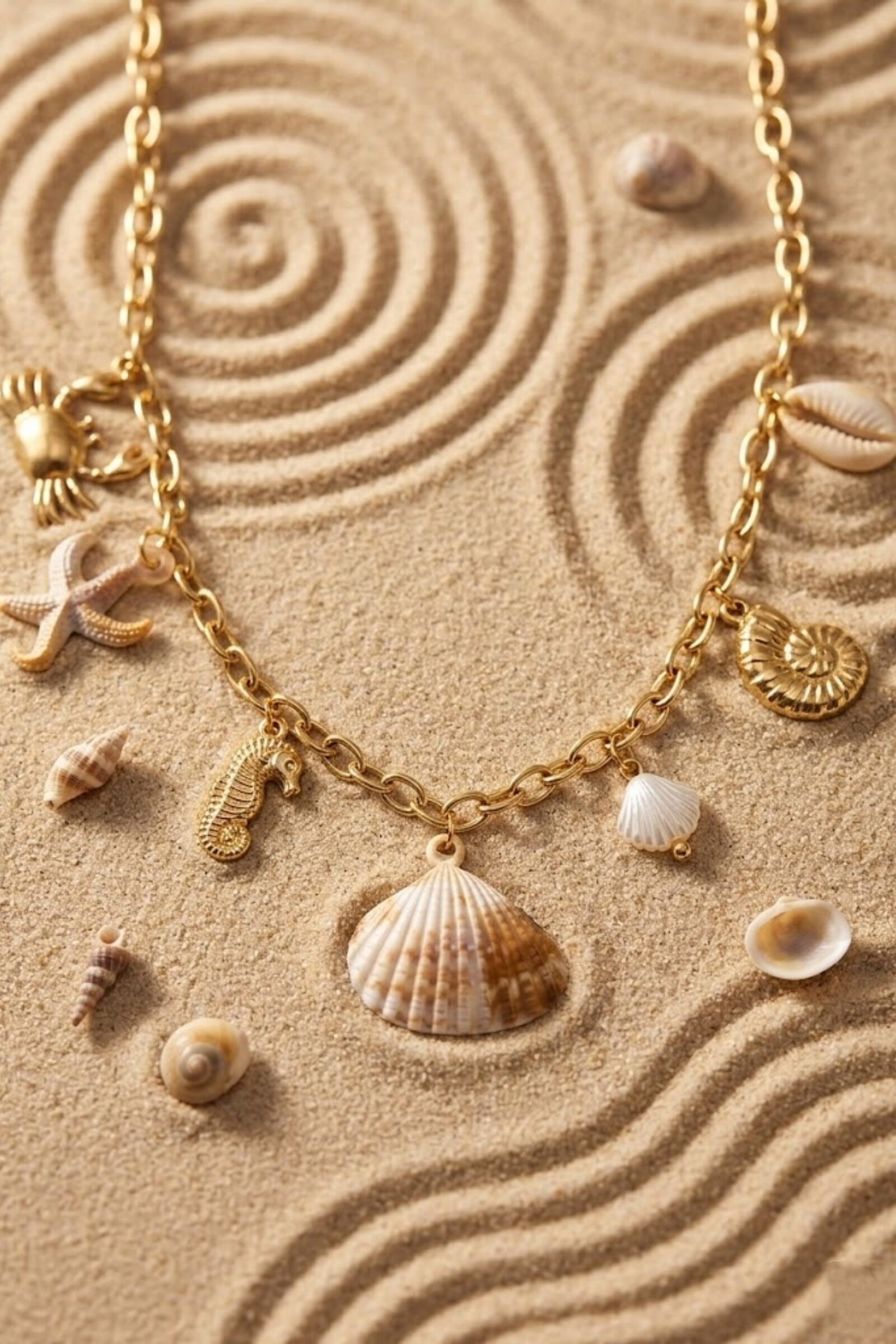 Collier "Trésor Marin" – Charms Coquillages et Océan