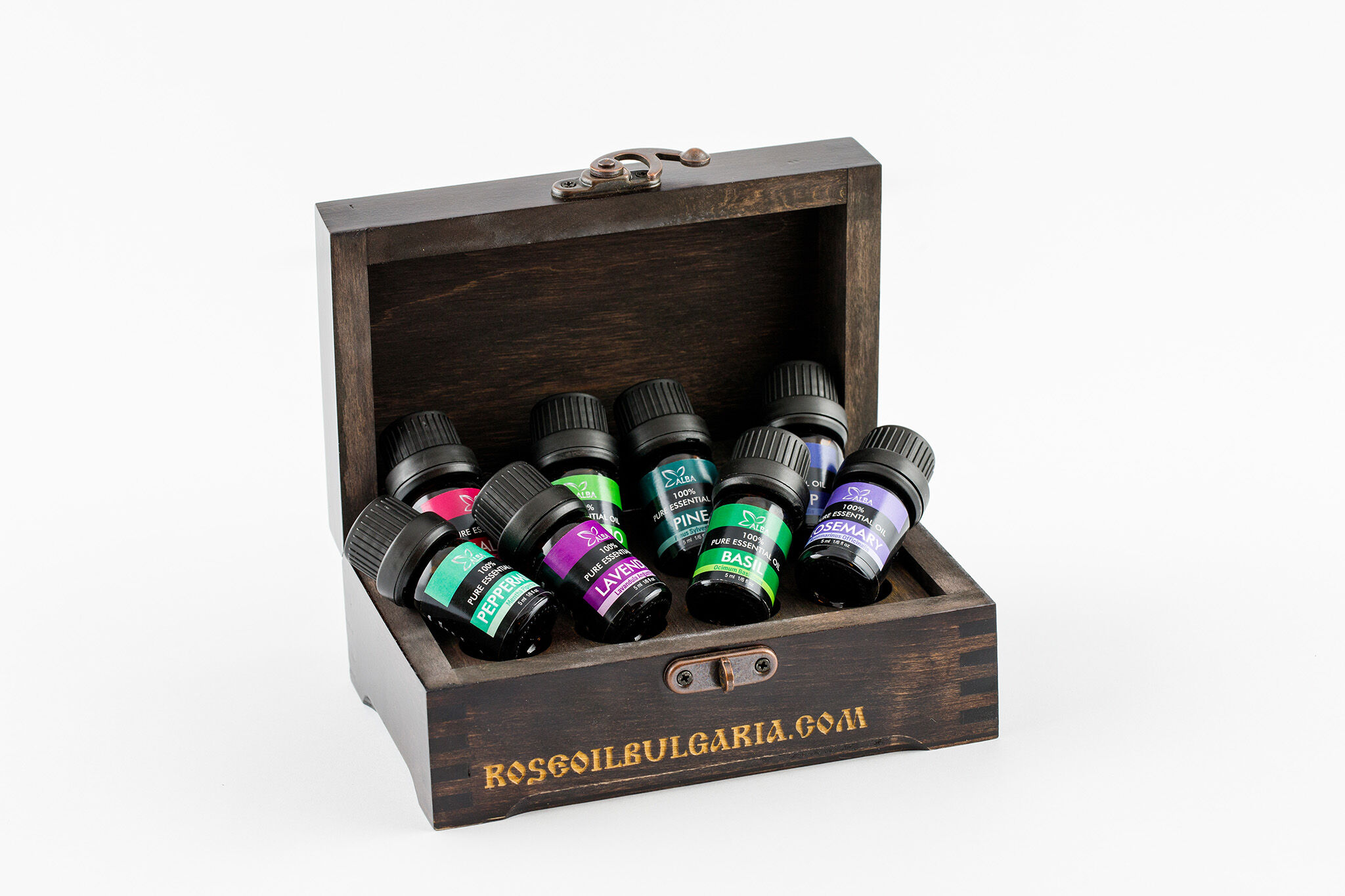 Organic Essential Oils Gift Set - 8 x 5ml Pure Bulgarian Oils | Aromatherapy & Wellness Kit (Steam Distilled) - direct from the distillery