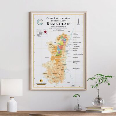 Carte des Vins du Beaujolais - 50 x 70 cm