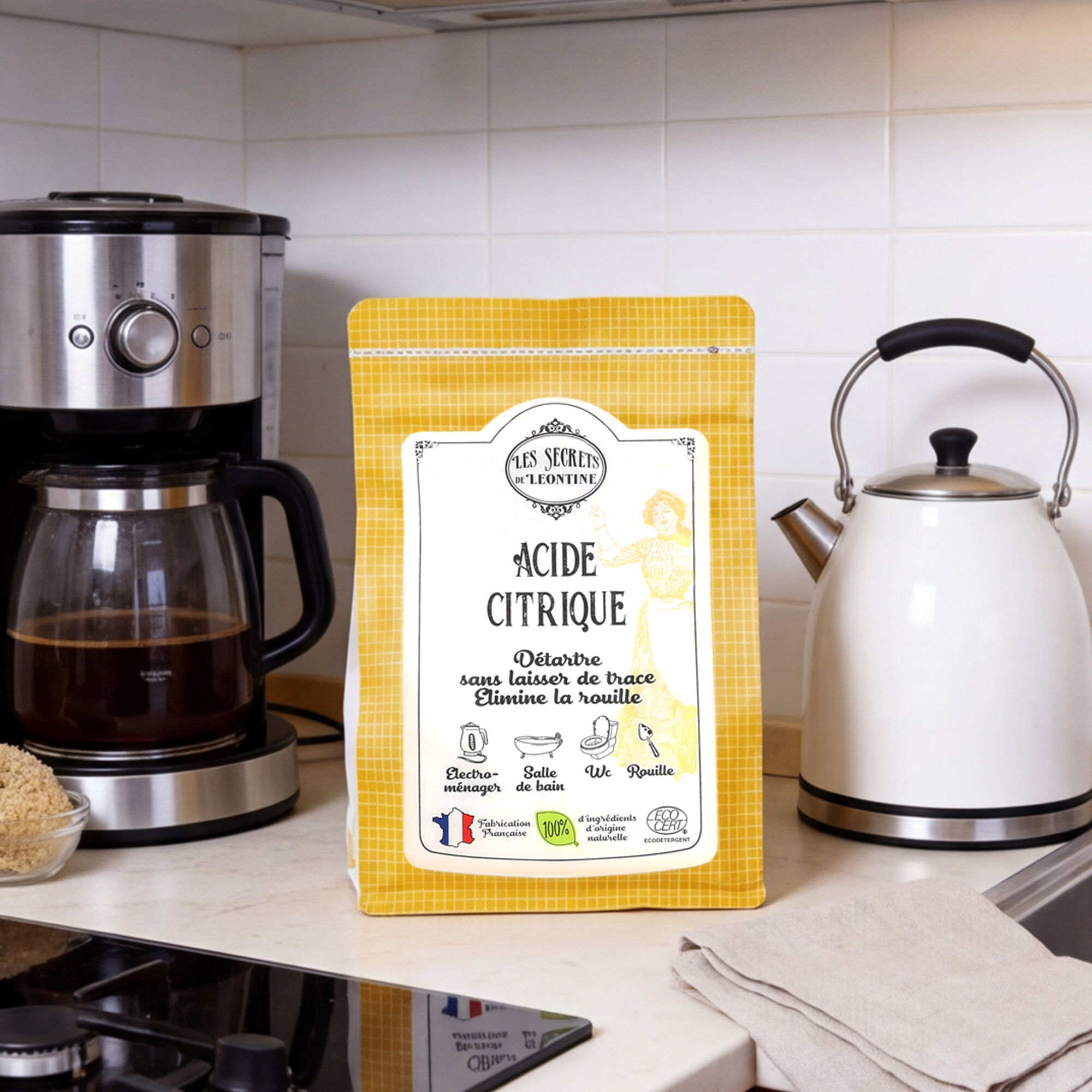 ECOCERT certified citric acid - 500g sachet