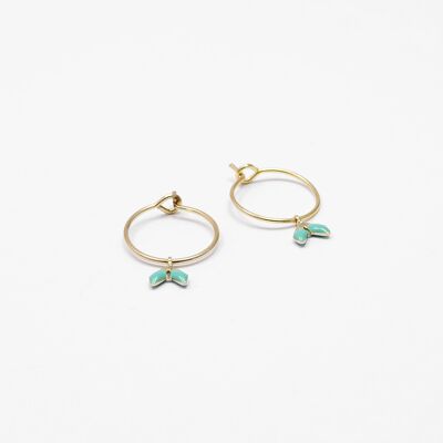 Mini hoop earrings turquoise