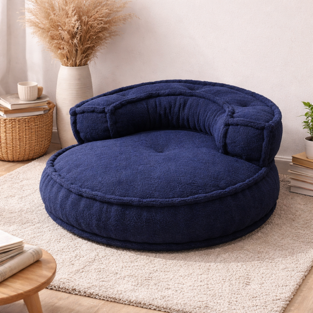 Modern Lounge Chair - Blue - Floor Seating - Home Decor