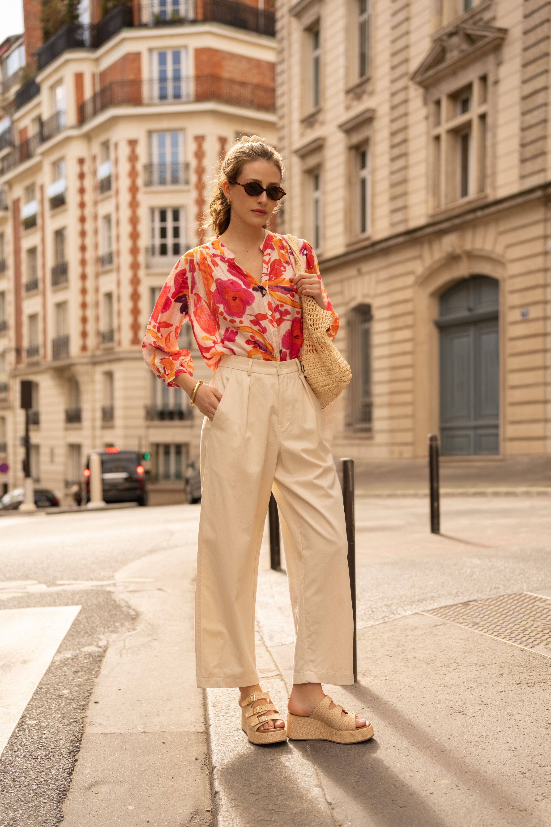 Audrey curved trousers
