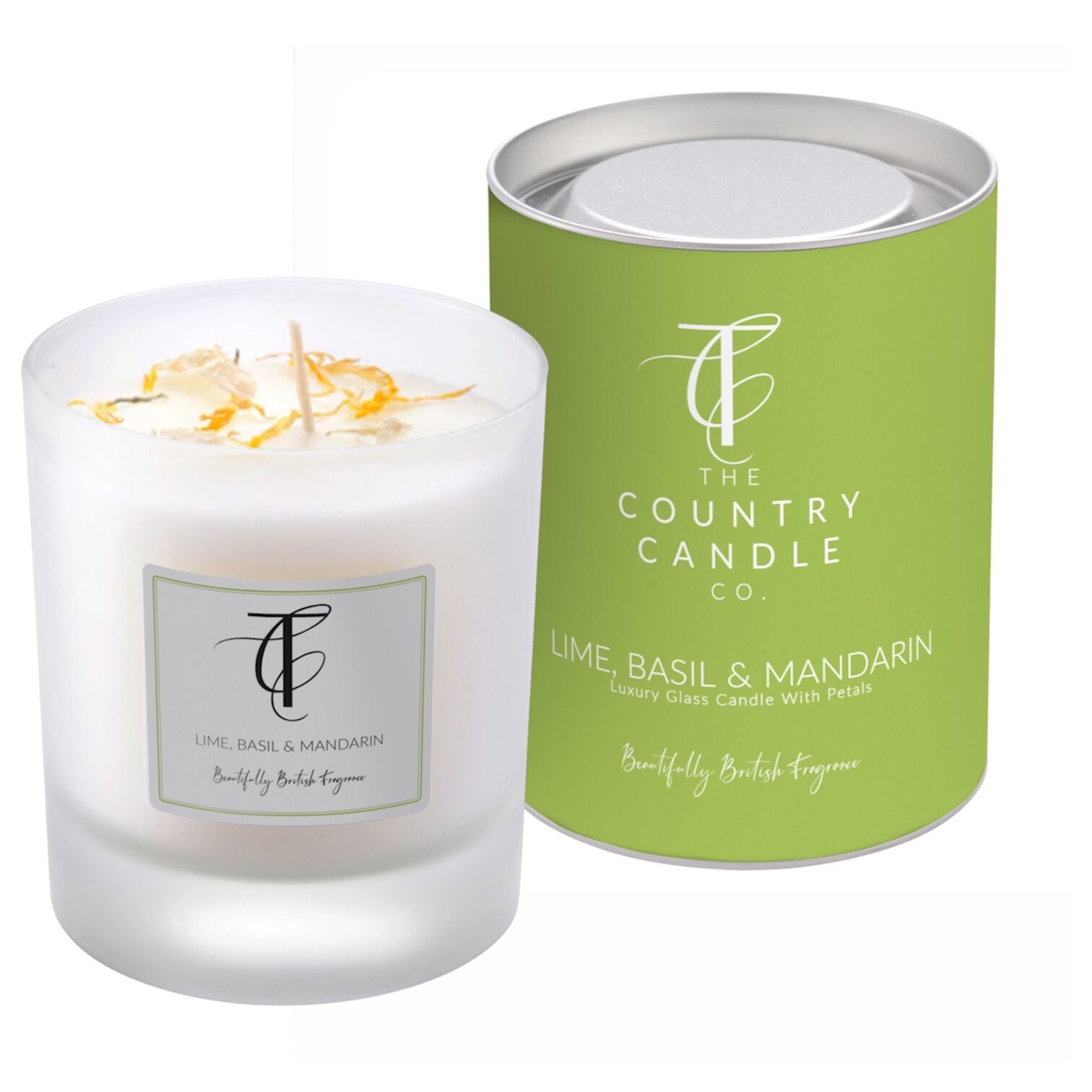 NEW PASTELS-Lime, Basil & Mandarin 30cl Glass Candle